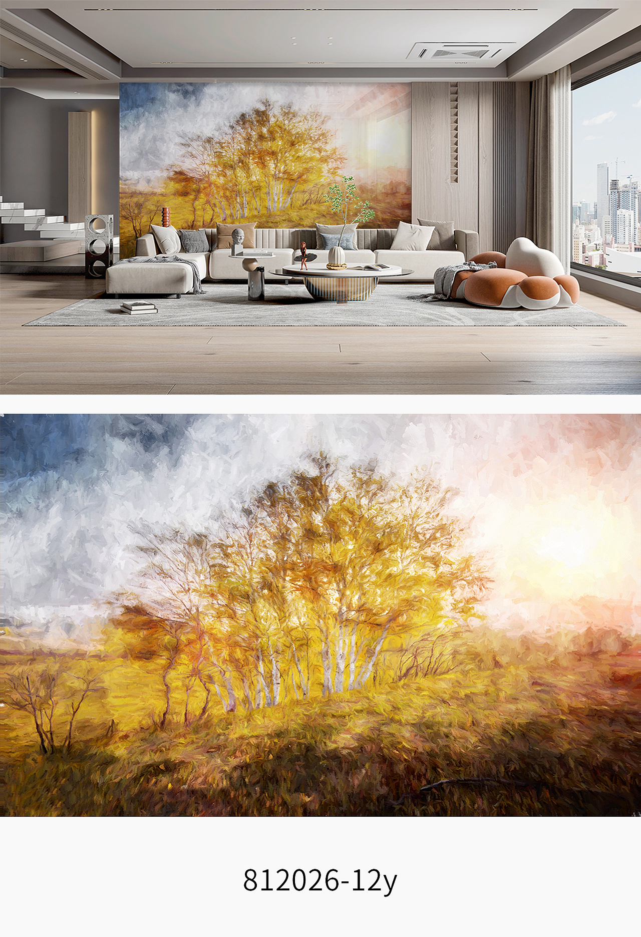 现代北欧油画田园风景背景墙（图ZMjg0NTk2NDMy） - 家装设计 - 站酷设计师宋图网原创素材 - 站酷ZCOOL