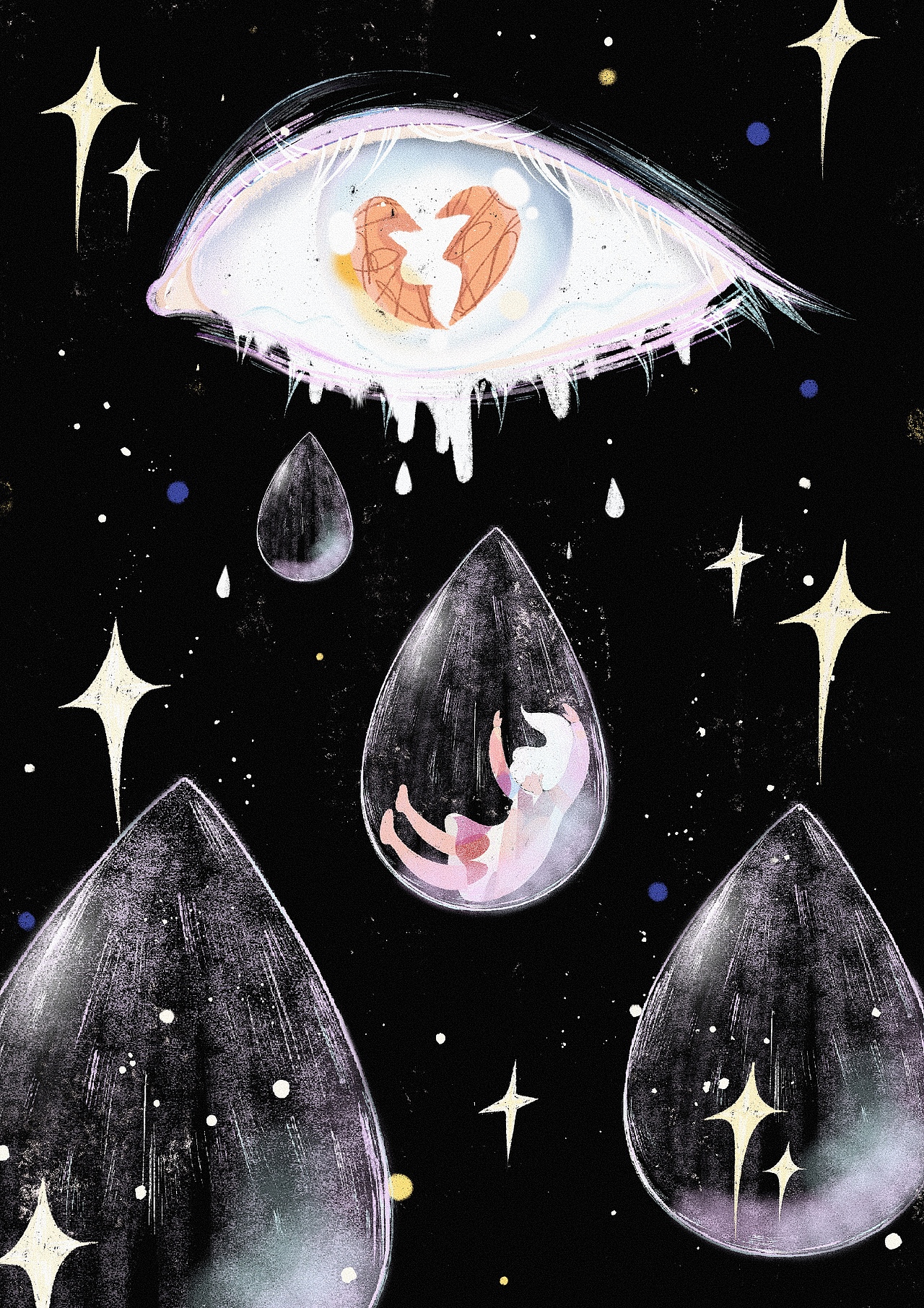 关于春天失恋的插画（图ZMjkzNjA1MzQw） - 创作习作 - 站酷设计师LimiTcm原创素材 - 站酷ZCOOL