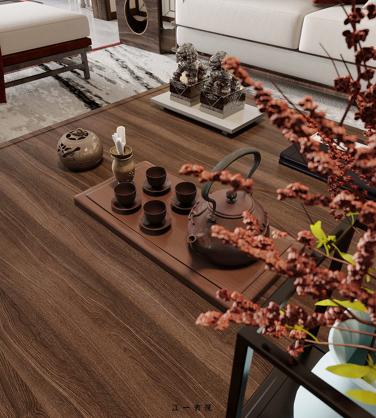 新中式家装（图ZMjg1MzA2NzYw） - 家装设计 - 站酷设计师文孑表现原创素材 - 站酷ZCOOL