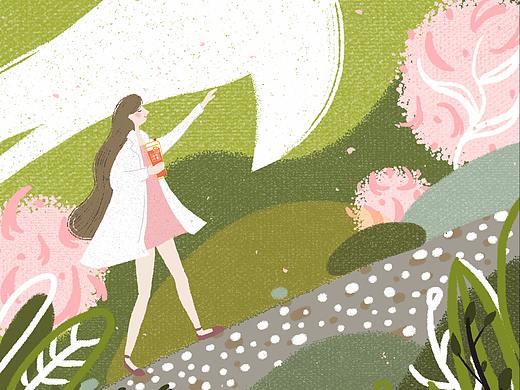 奈雪春分（個(gè)人主頁(yè)-ZMjY3MjEzMDA=） - 商業(yè)插畫(huà) - 站酷設(shè)計(jì)師胡桃阿花原創(chuàng)素材 - 站酷ZCOOL