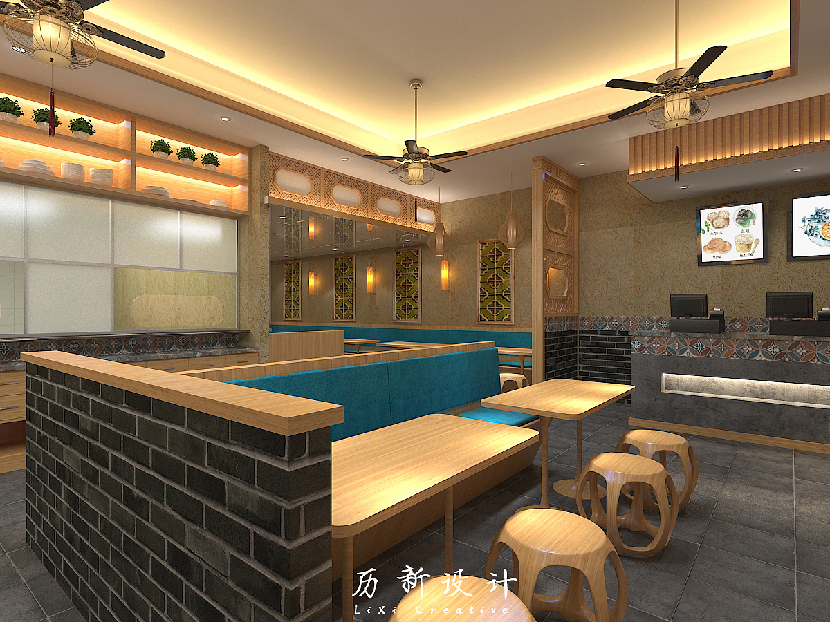 岭南风格广式烧腊餐厅设计（图ZMTkwNzcwNjQ0） - 家装设计 - 站酷设计师历新设计原创素材 - 站酷ZCOOL