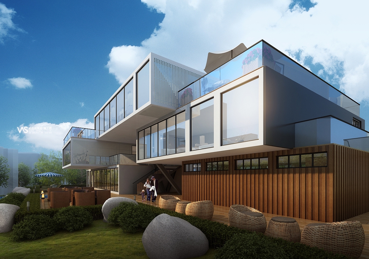 室外别墅（图ZMjAzODA3MTI0） - 建筑设计 - 站酷设计师顾二狗原创素材 - 站酷ZCOOL