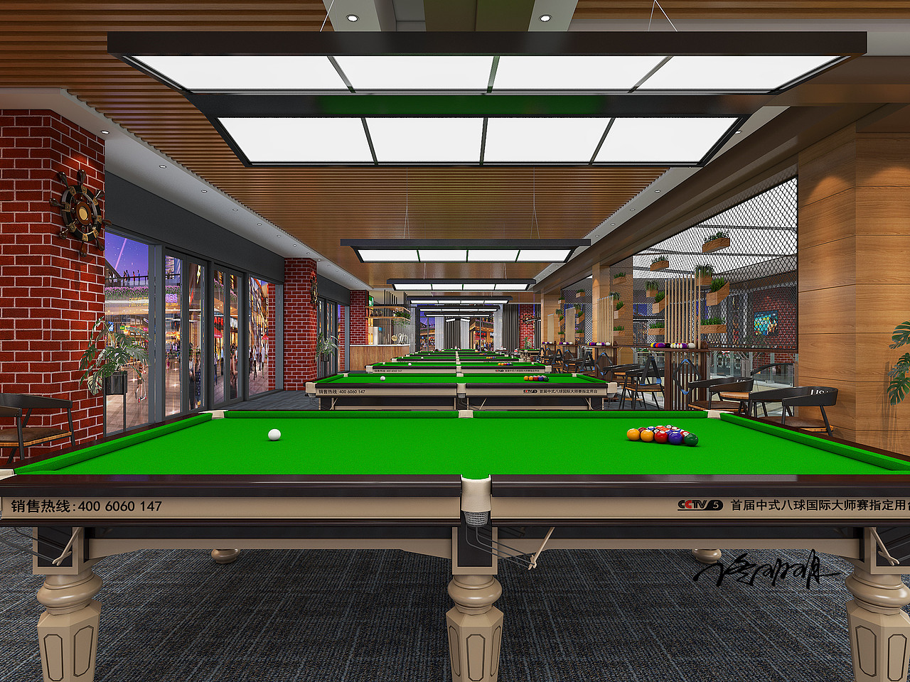 台球俱乐部|空间|家装设计|佟玥玥_原创作品-站酷zcool