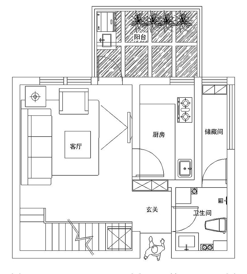 郑州美巢光之谷40平两室两厅装修loft小复式现代宜家风