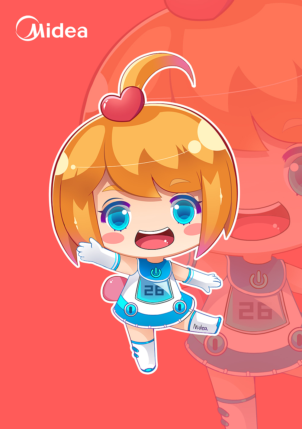 举报36分享原创作品平面ip形象二次元美的空调无风感美的无风感q版吃