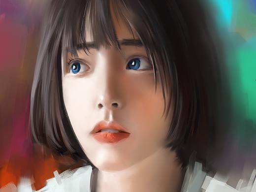 原画练习-写生大眼女