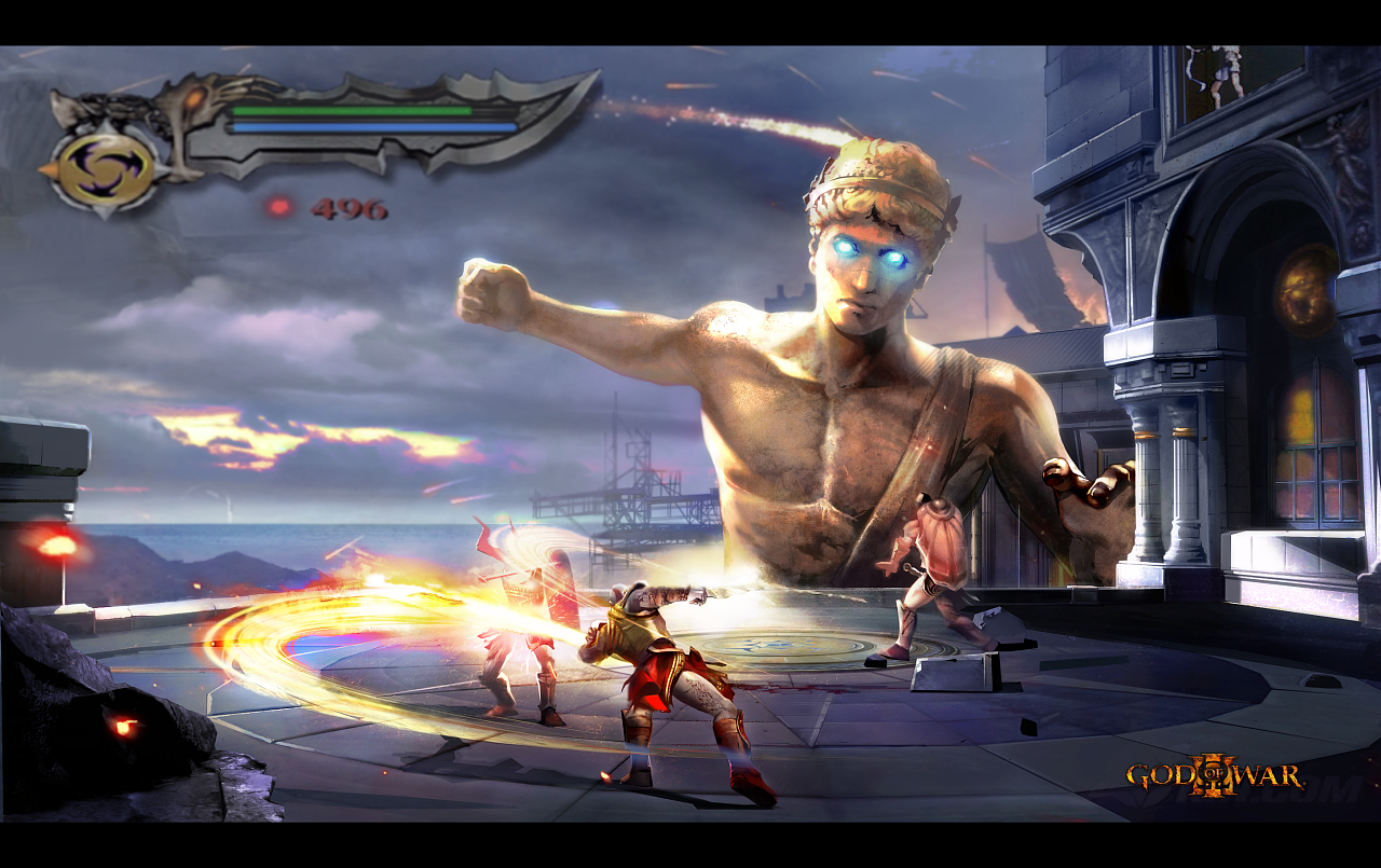 《战神2》手绘高清重制