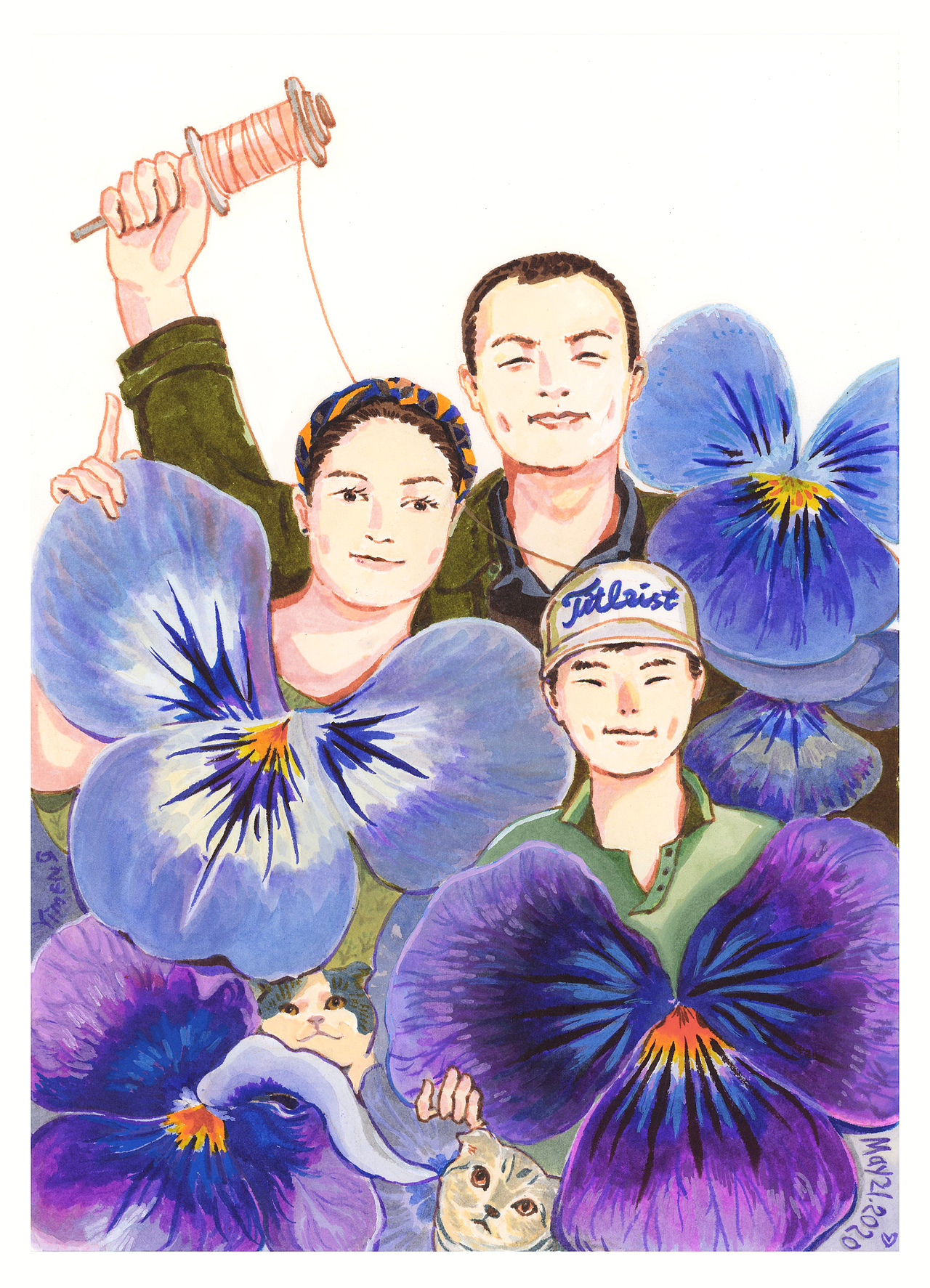 全家福肖像画 #1（图ZMjM3OTkyNjEy） - 商业插画 - 站酷设计师YimengOu原创素材 - 站酷ZCOOL