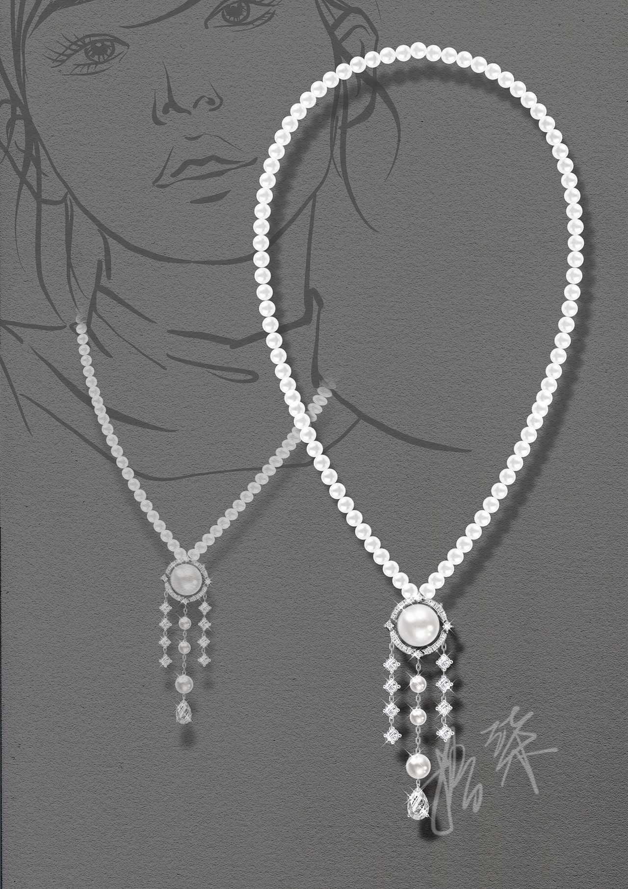 珍珠首饰设计～（图ZMjUxMDgzODA4） - 其他工业/产品 - 站酷设计师拾柒18原创素材 - 站酷ZCOOL