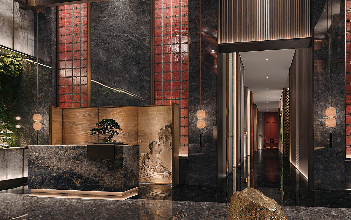 复古新中式酒店（图ZMTc5MDMxNDQ4） - 家装设计 - 站酷设计师Z37715446原创素材 - 站酷ZCOOL