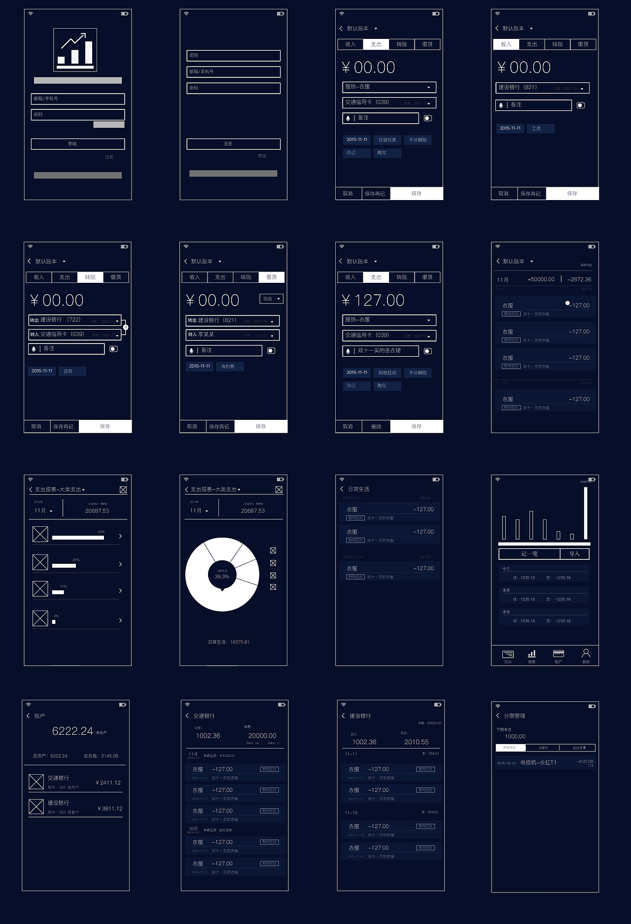 交互设计 线框图 理财软件 UI设计（图ZMzczMDM2MTI=） - 其他UI - 站酷设计师蓝沫原创素材 - 站酷ZCOOL