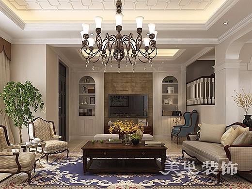 郑地美景东望400平方双拼别墅样板间装修设计效果图