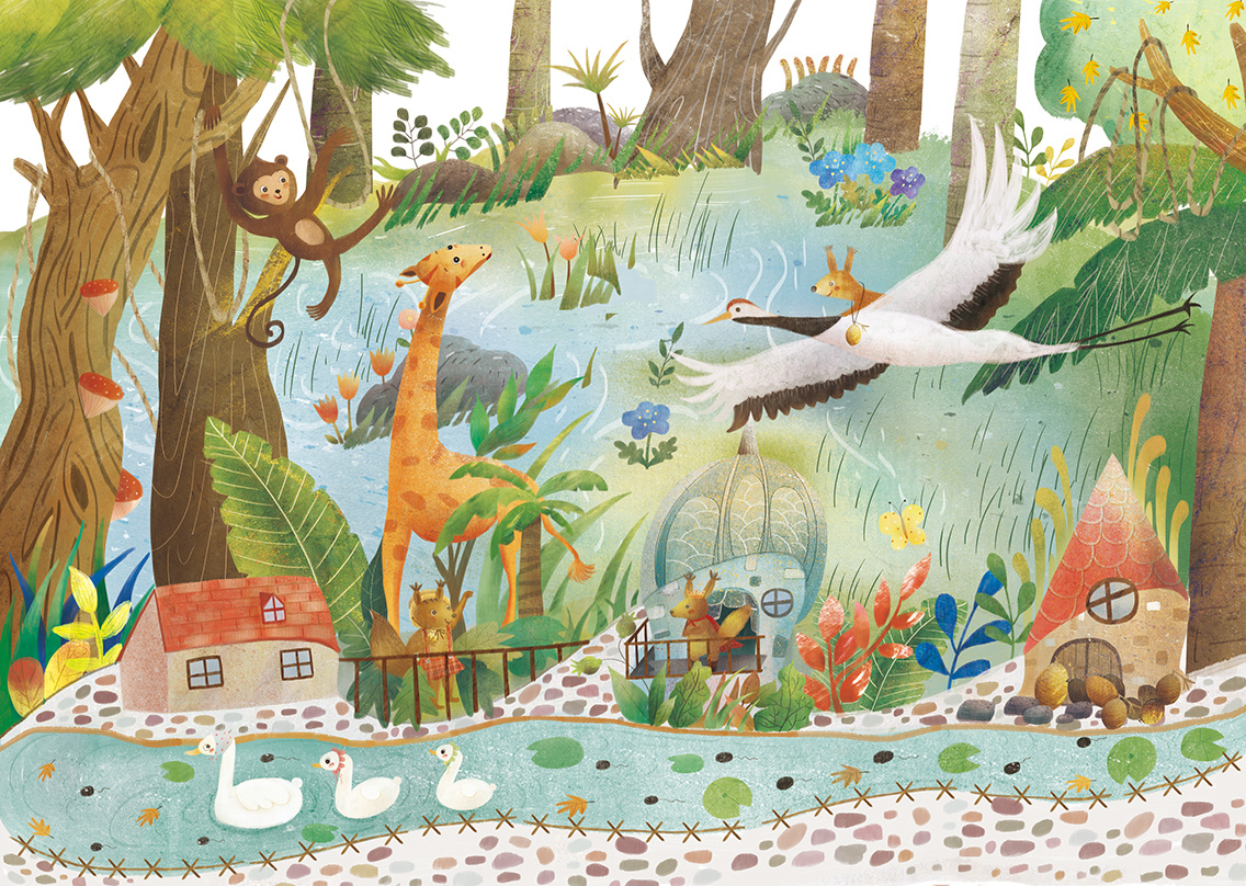 松鼠岛动物世界(杂志内插)