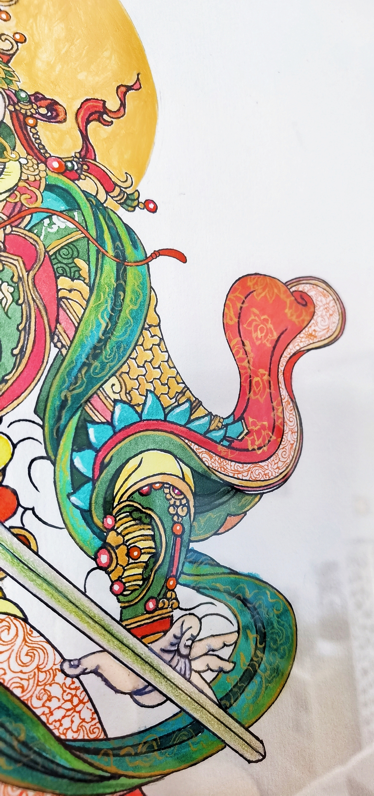 手绘国风之西方广目天王