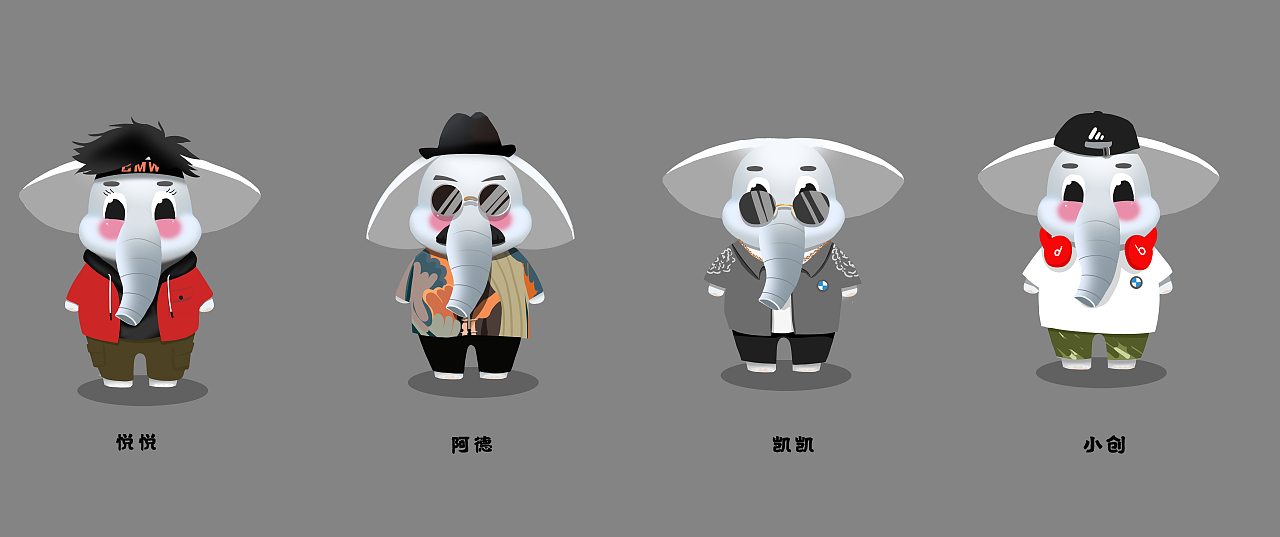 宝马吉祥物 初稿到现在