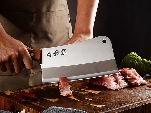 厨房用品摄影-砍骨暖光