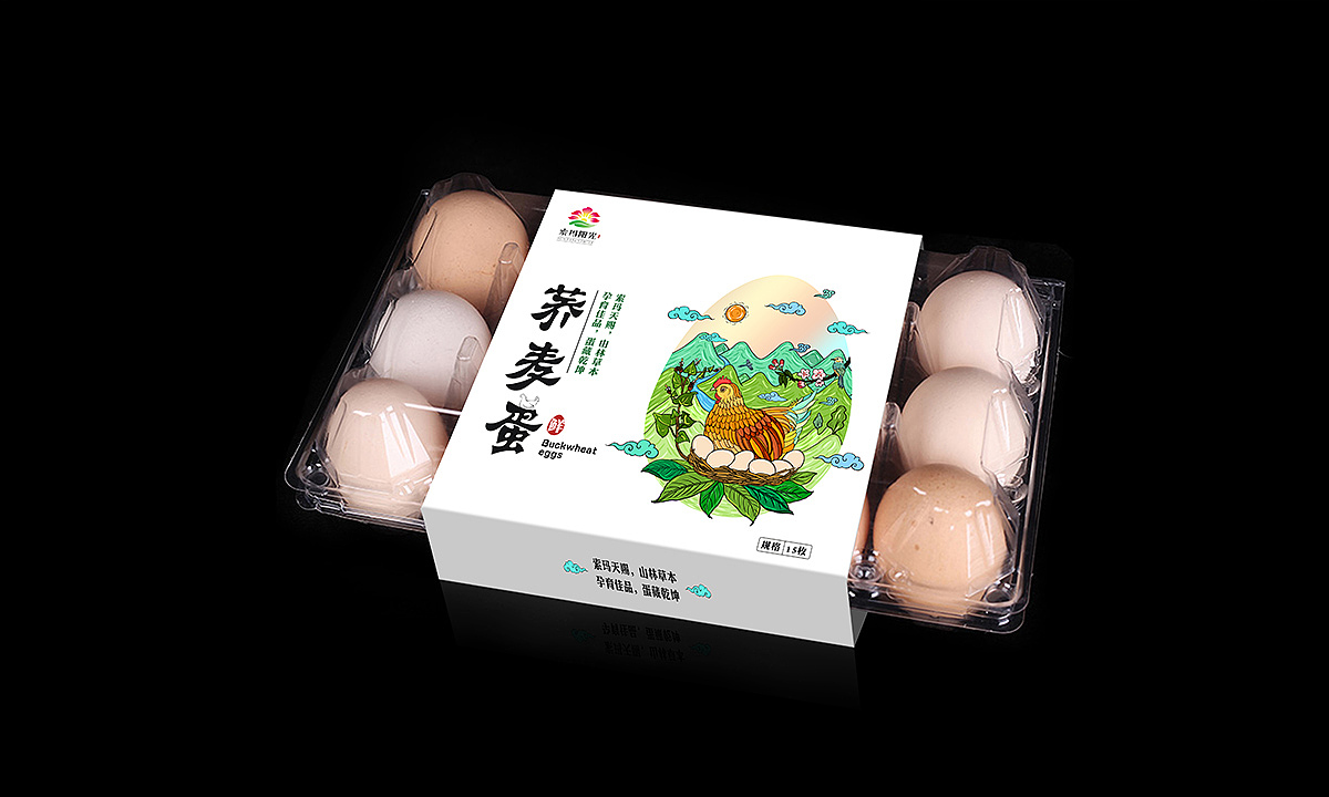 鸡蛋包装设计,土鸡蛋包装,特产包装设计插画鸡蛋包装