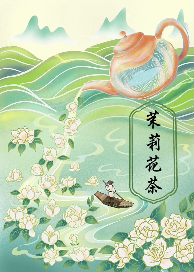 茉莉花茶（图ZMzA1Mzc1NjE2） - 创作习作 - 站酷设计师daliu0000原创素材 - 站酷ZCOOL