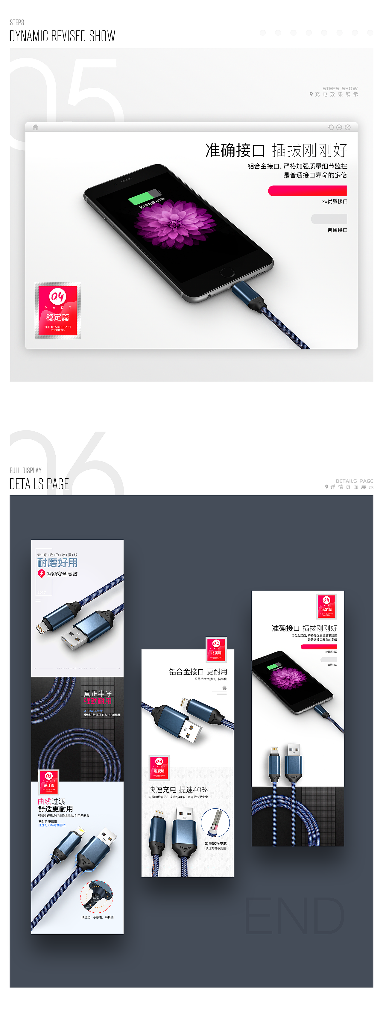 手机壳/数据线/建模/实拍精修详情页制作
