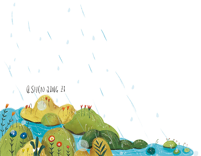 下雨啦,是夏天的一场大雨呀   一本给金波老师画的书