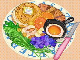 iPad线稿风插画｜简餐系列