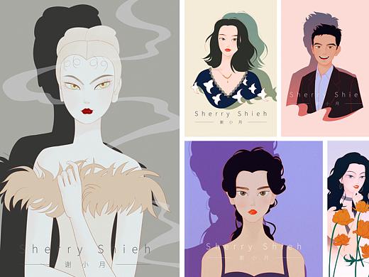 原創(chuàng)肖像畫系列（個(gè)人主頁-ZNDU0ODI1ODQ=） - 創(chuàng)作習(xí)作 - 站酷設(shè)計(jì)師謝小月原創(chuàng)素材 - 站酷ZCOOL