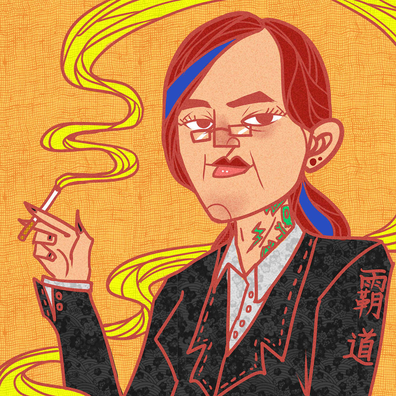 美年达滴滴画脸活动插画作品