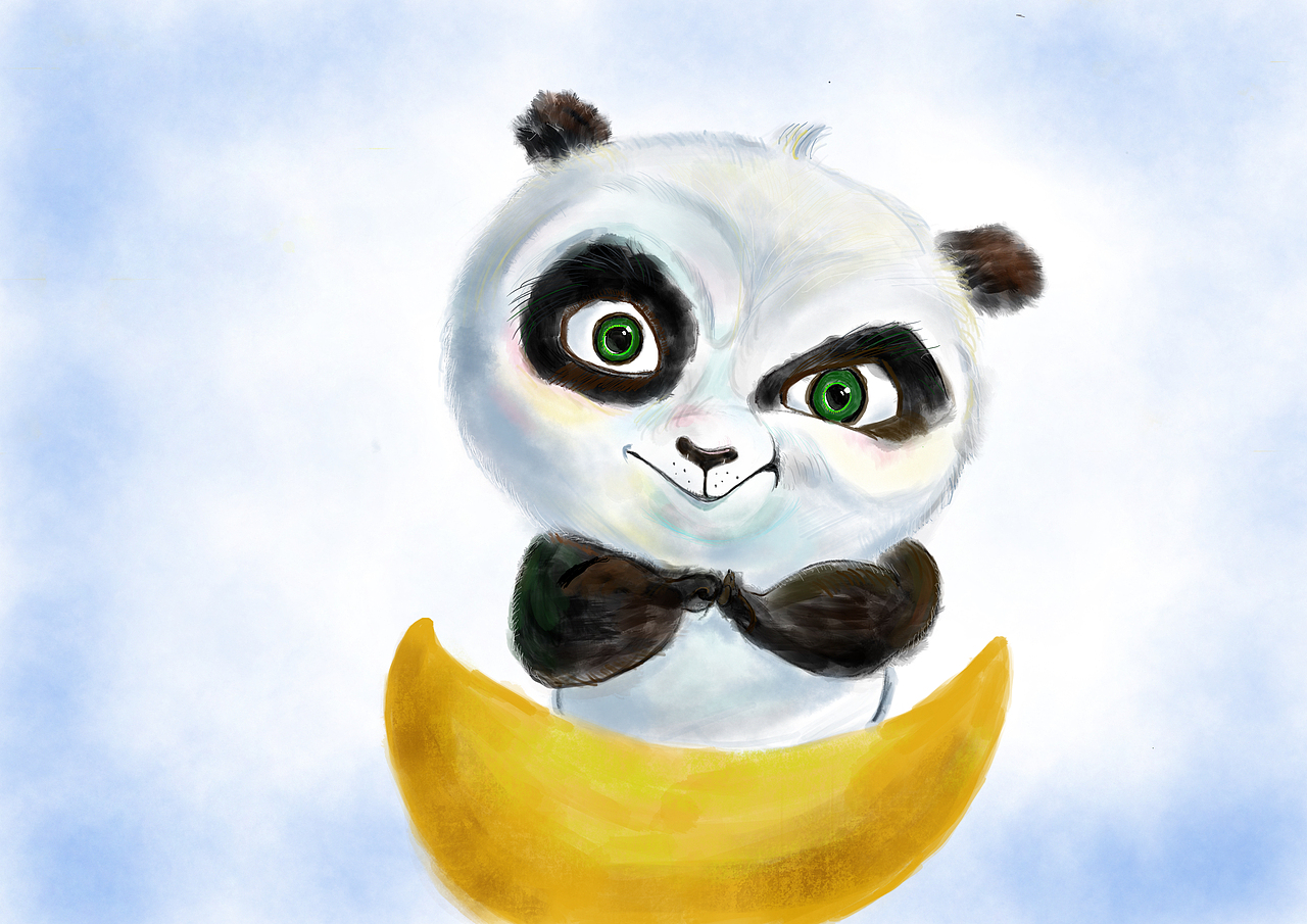 临摹 雪娃娃的熊猫