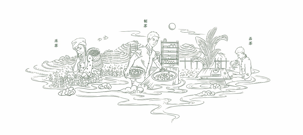 制茶（图ZMjIyOTQyMTYw） - 商业插画 - 站酷设计师周末zhen原创素材 - 站酷ZCOOL