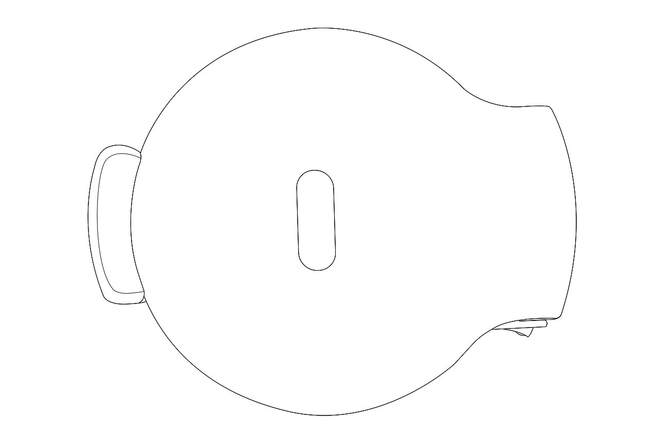 电烤盘线稿图专利图六视图