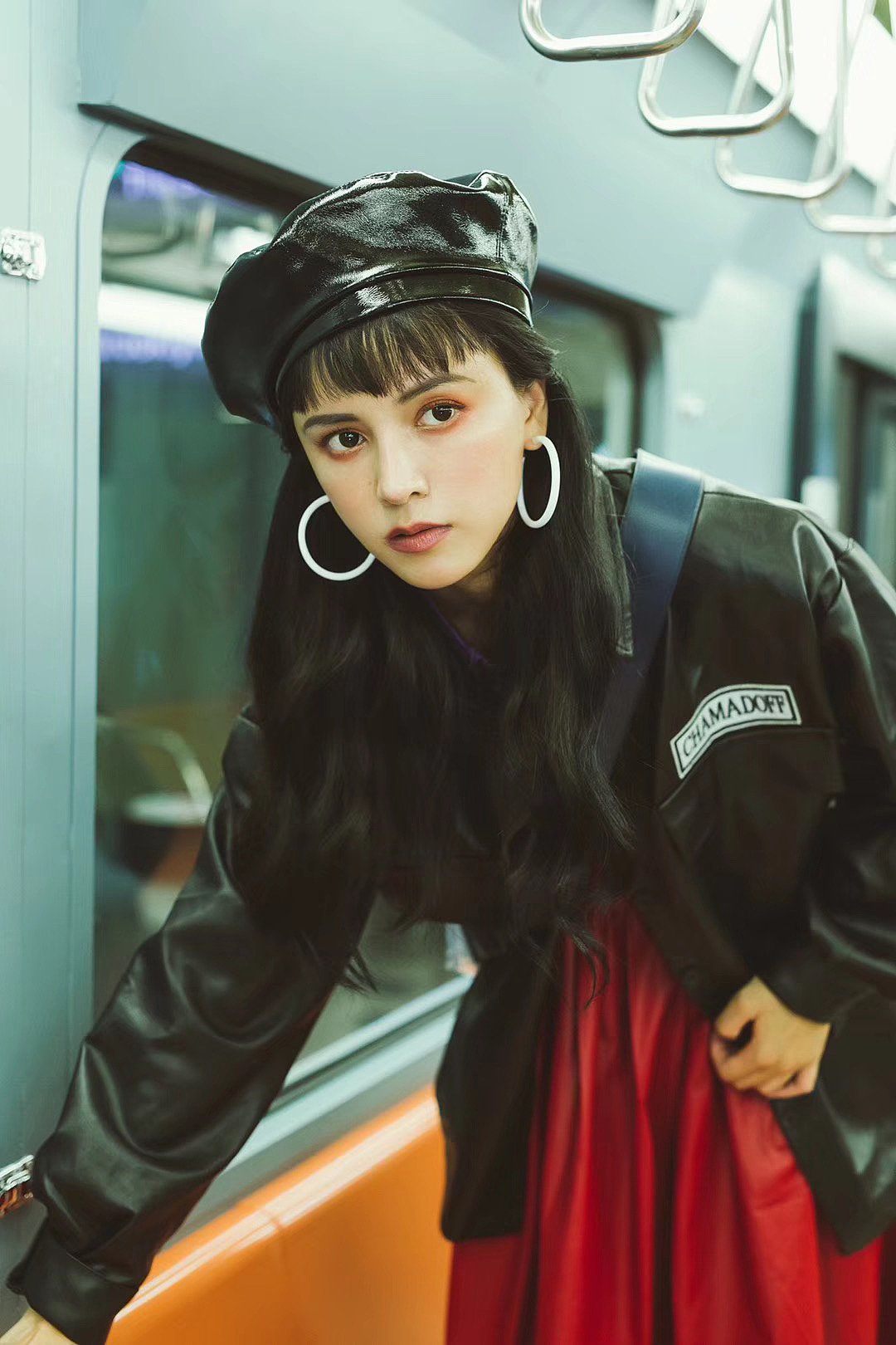 模特伞伞 帽子拍摄 模特拍摄