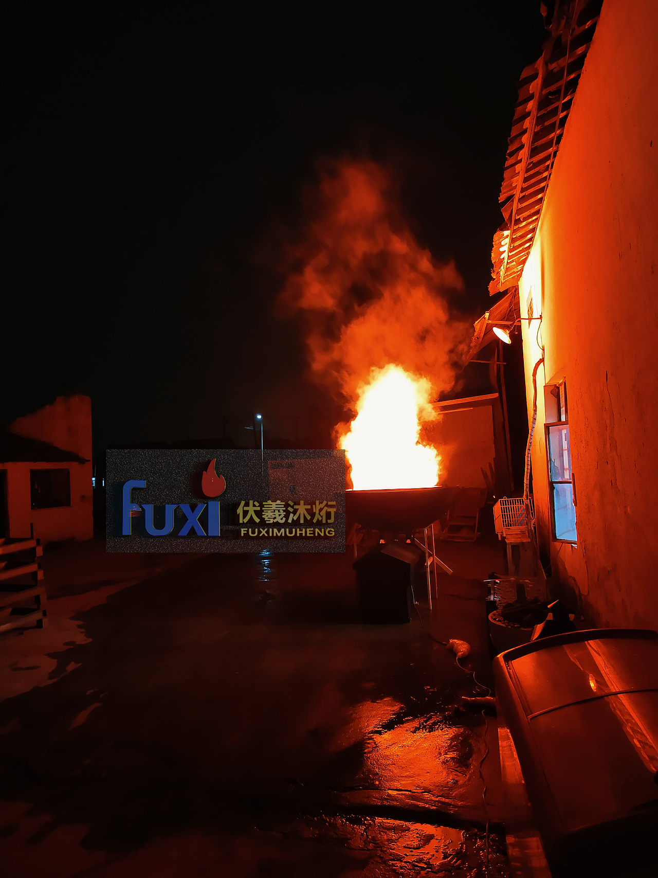 宋城滦州古城文旅广场户外淋雨防水伏羲壁炉环保假篝火