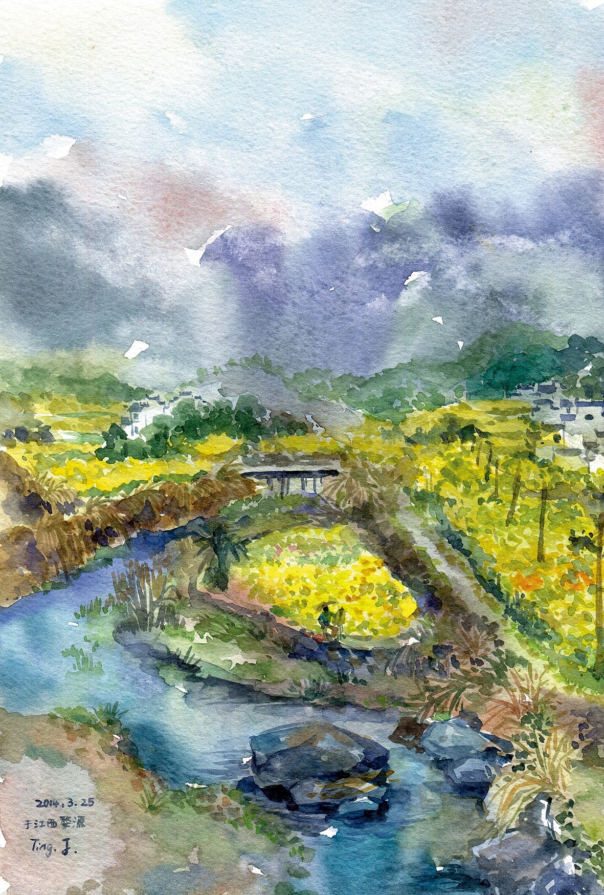 三月婺源水彩写生