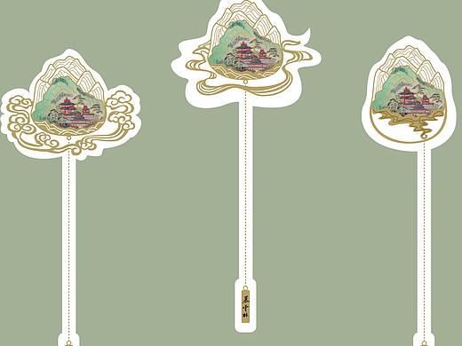 文创产品【清徐渭仁仙山楼阁图】金属书签设计