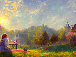 #AI创作实验室#阳光里的茶会