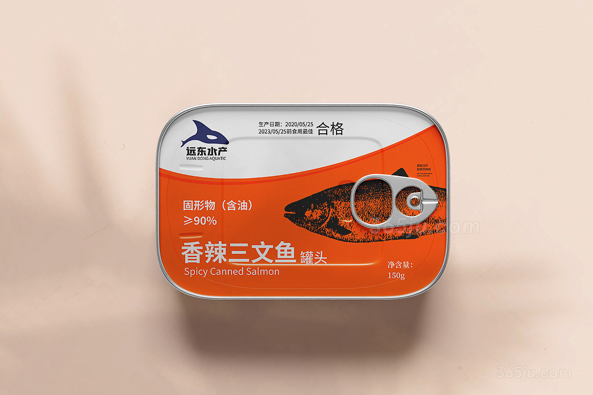 水产罐头包装设计三文鱼罐头包装设计