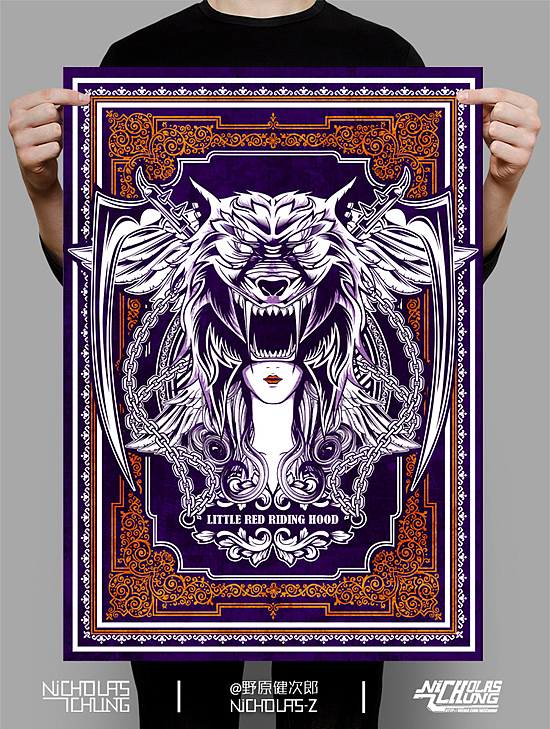 Little Red Riding Hood小红帽-装饰画创作