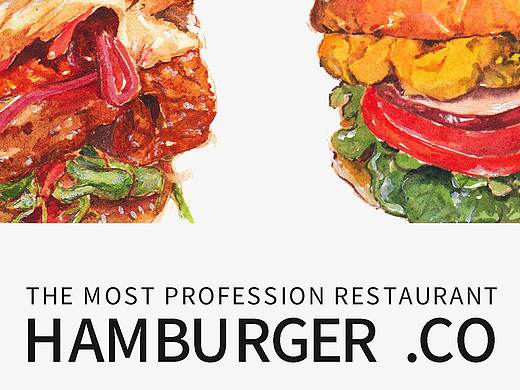 汉堡手绘和排版练习（个人主页-ZMzc4MDc1NDg=） - 创作习作 - 站酷设计师IRIS1204原创素材 - 站酷ZCOOL