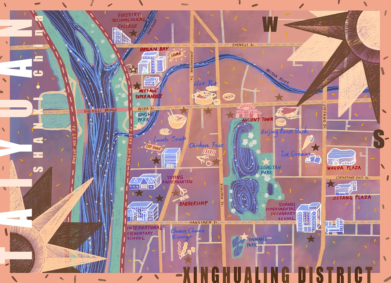 地图|插画|商业插画|晓星辰baobao - 原创作品 - 站酷 (zcool)