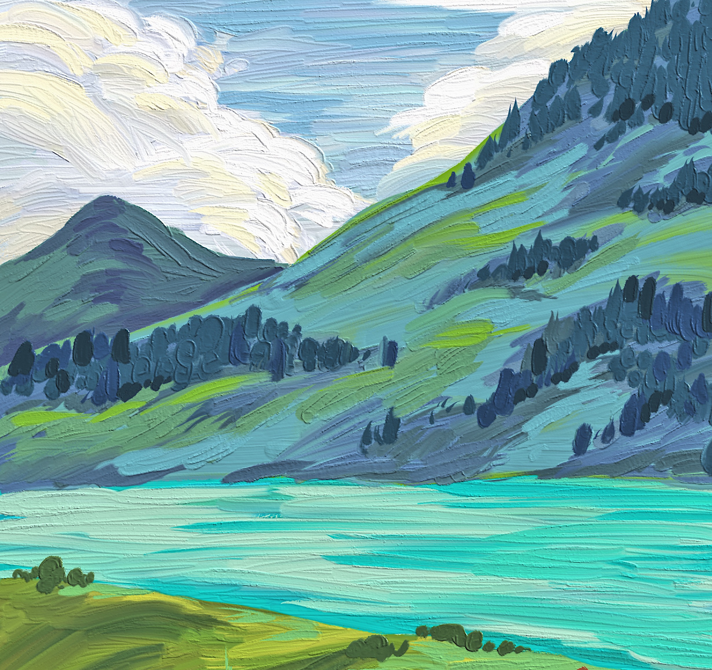 近期ipad仿油画小物涂鸦