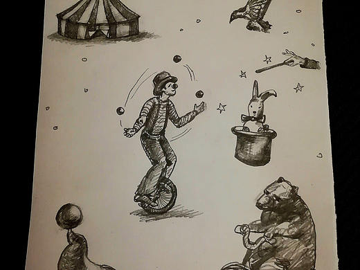 LILING原创作品 《马戏团参观一天之速写》