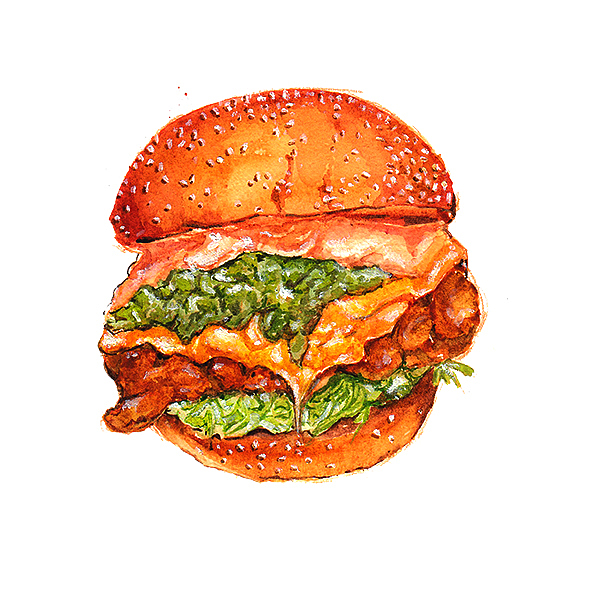 汉堡手绘和排版练习（图ZMTY4NjIxMzAw） - 创作习作 - 站酷设计师IRIS1204原创素材 - 站酷ZCOOL