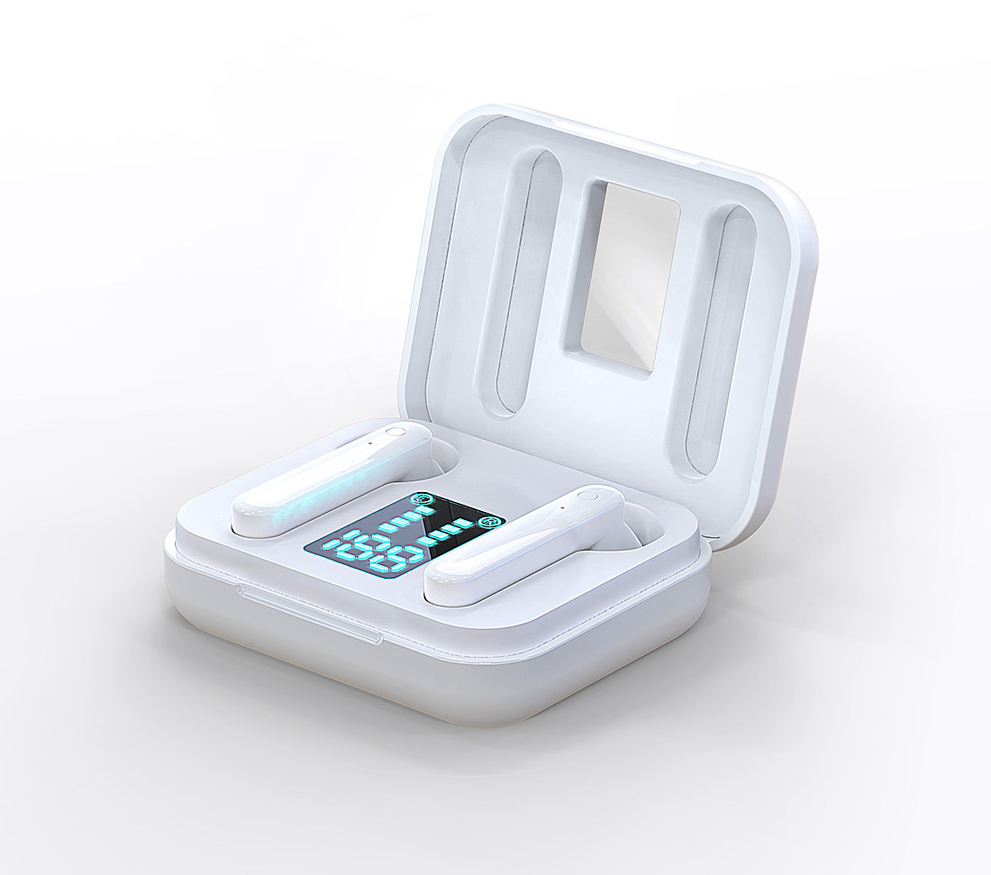 3c数码蓝牙耳机产品渲染毛片