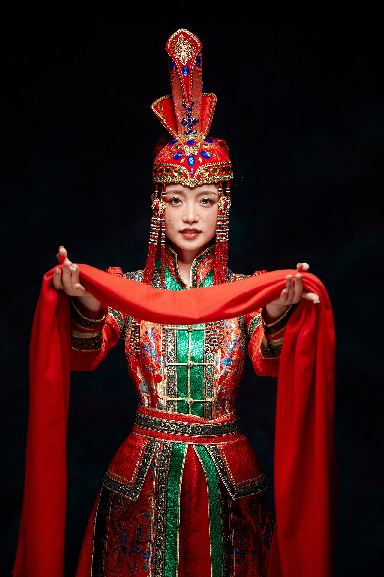 蒙古族服饰棚拍