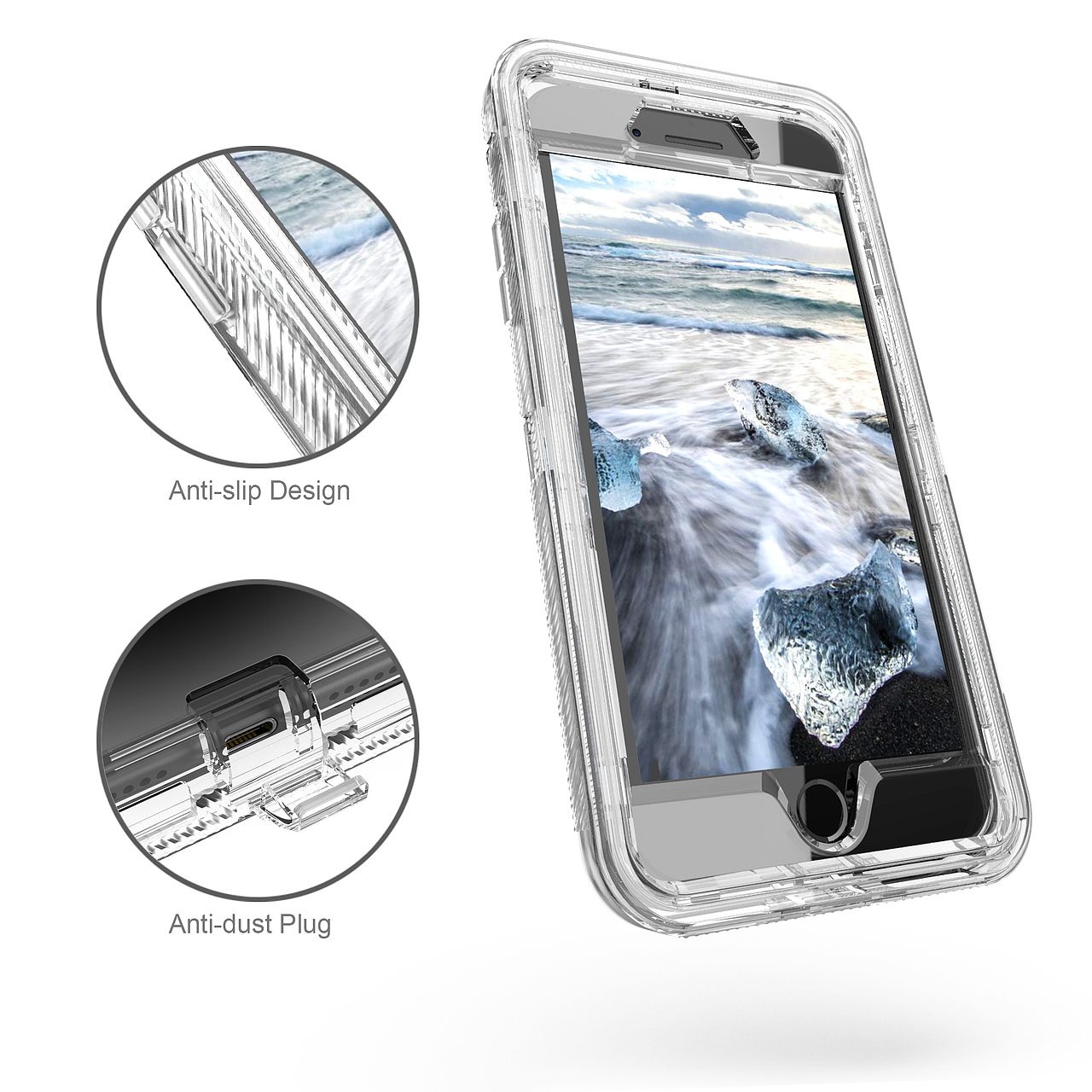 iphone 透明防摔壳 建模渲染