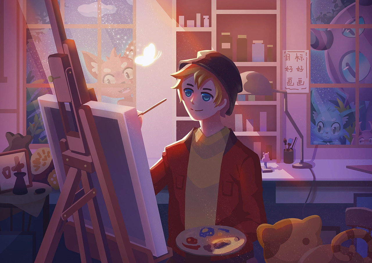 扁平风插画（图ZMjM0NDYwNDIw） - 创作习作 - 站酷设计师O木叽原创素材 - 站酷ZCOOL