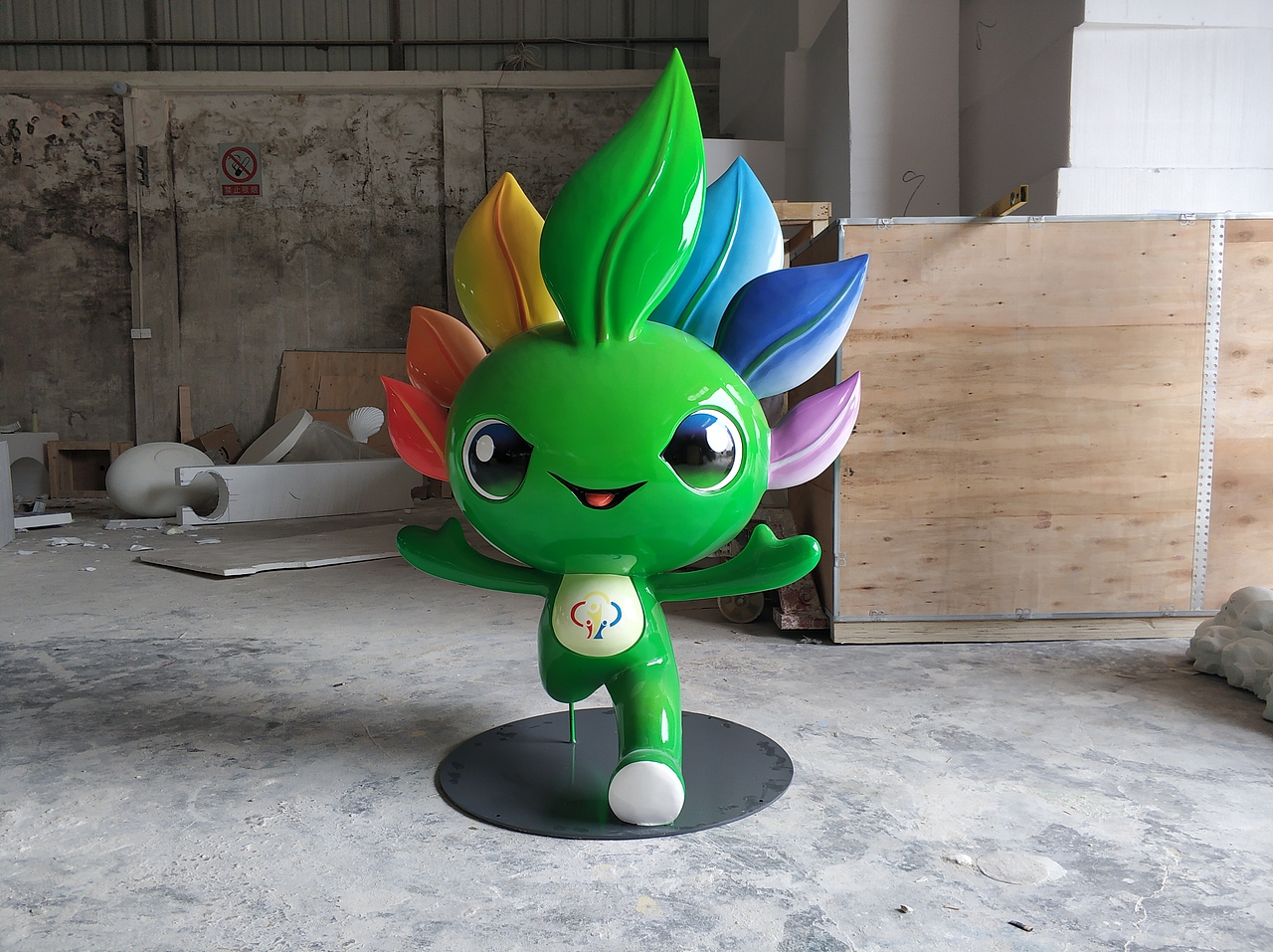 公司企业ip形象玻璃钢店铺卡通品牌造型雕塑树脂摆件