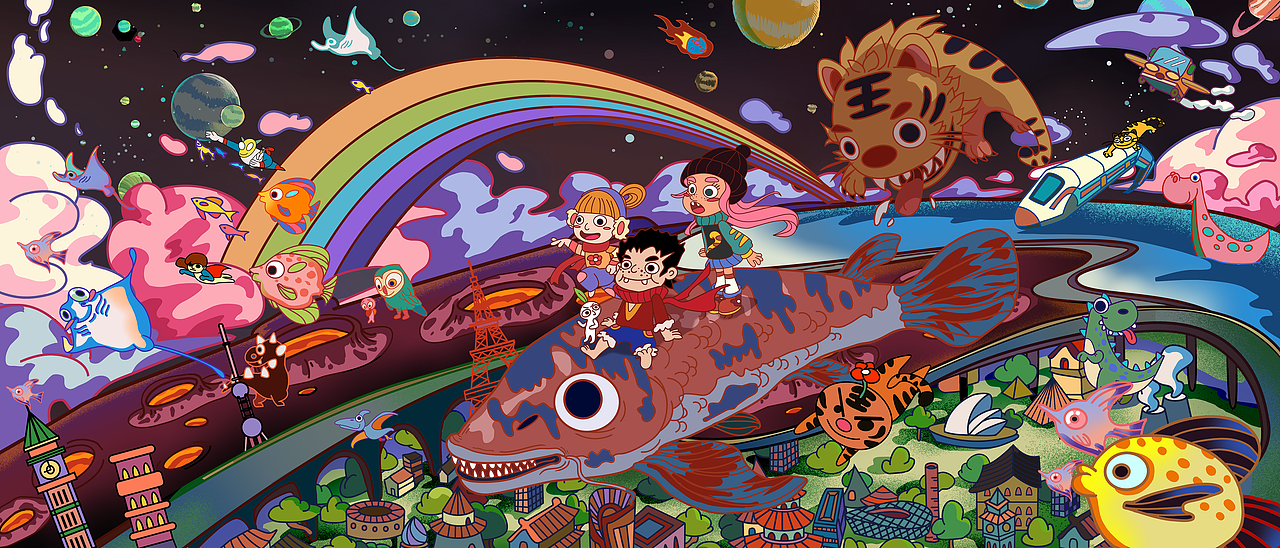 飞跃梦幻岛——海信电视ULED壁纸创意设计（图ZMjg1NzE1Mzg4） - 海报 - 站酷设计师Lap猫头鹰原创素材 - 站酷ZCOOL