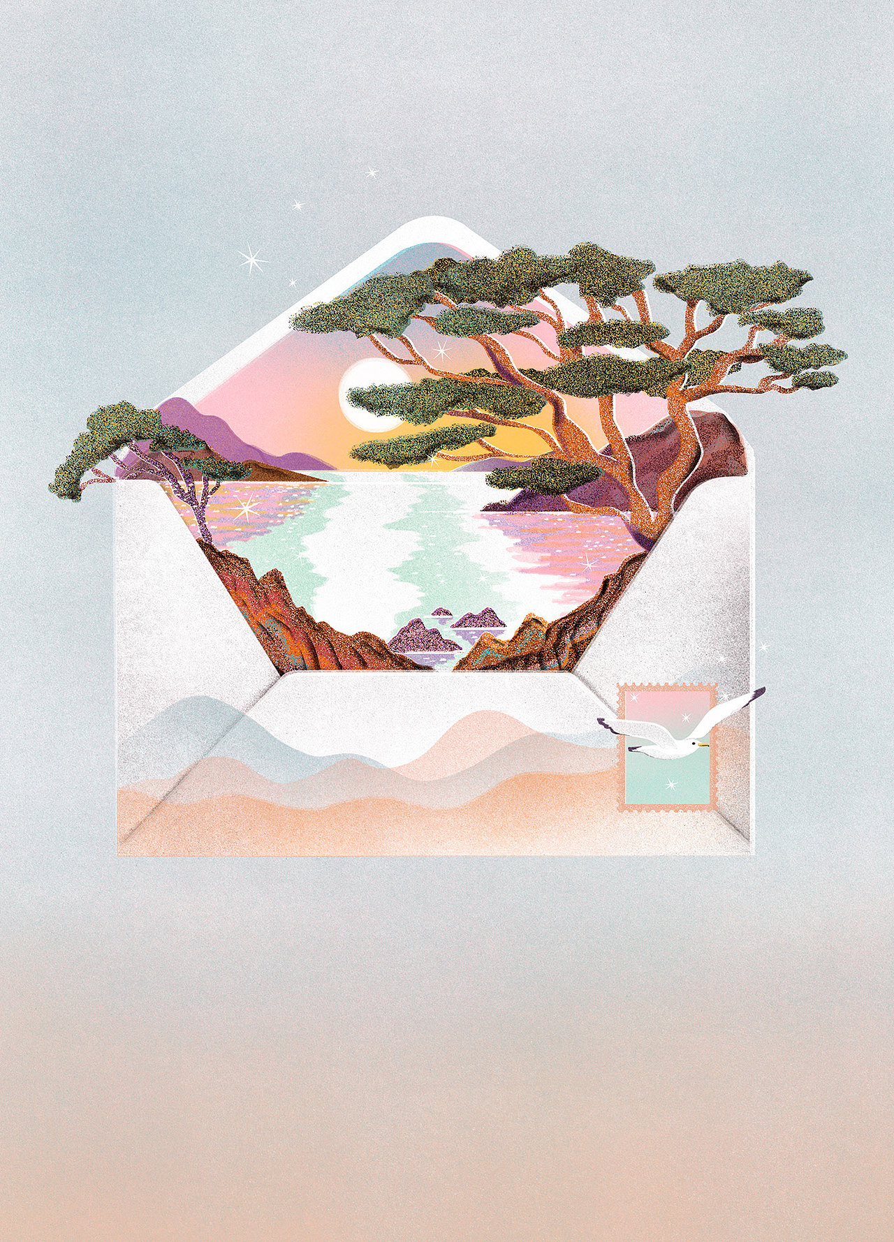 邮件项目 宣传插画