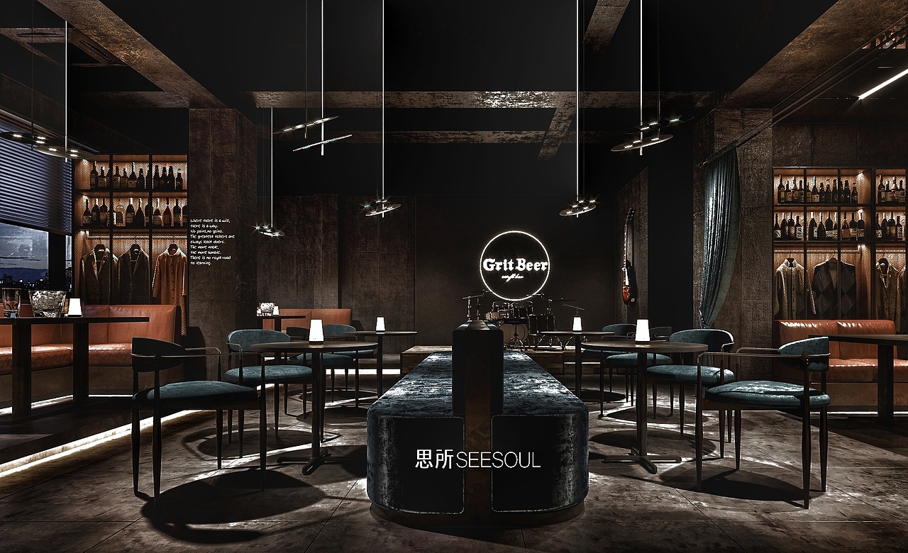 思所設(shè)計(jì)ⅠGRIT BEER酒吧Ⅰ耒陽(yáng)（圖ZMTg5MzAyODM2） - 家裝設(shè)計(jì) - 站酷設(shè)計(jì)師思所設(shè)計(jì)殷超原創(chuàng)素材 - 站酷ZCOOL